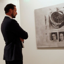25 October: Crown Prince Haakon on a tour of the Fisher Collection after a meeting with Snøhetta and San Francisco MoMA that are building a new gallery for the art collection of GAP founder Donald Fisher. (Photo: Robert Galbraith, Reuters / Scanpix)  